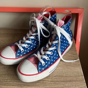 Converse Chuck Taylor All Star Hi American Flag Striped Mixed Print Size 7